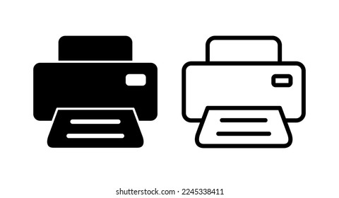 Print icon vector illustration. printer sign and symbol