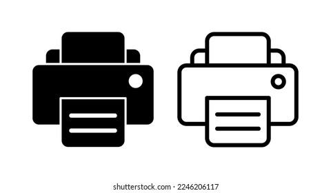 Drucken Sie Symbol, Vektorgrafik. Druckzeichen und Symbol