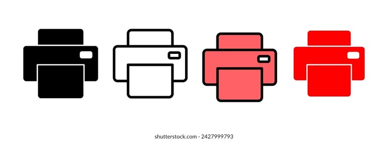 Print icon vector illustration. printer sign and symbol