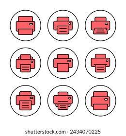 Print icon vector illustration. printer sign and symbol