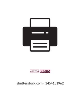 Print icon vector illustration template