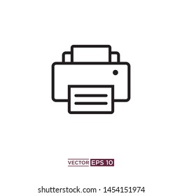 Print icon vector illustration template