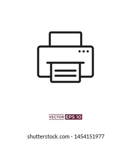 Print icon vector illustration template
