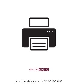 Print icon vector illustration template