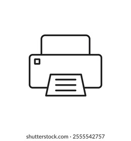 Print icon vector isolated on white background.