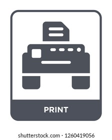 print icon vector on white background, print trendy filled icons from Electrian connections collection, print simple element illustration