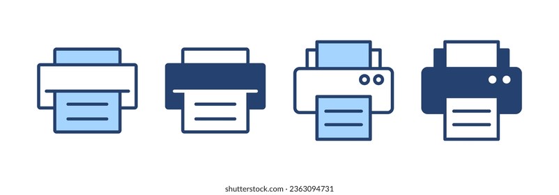 Print icon vector. printer sign and symbol