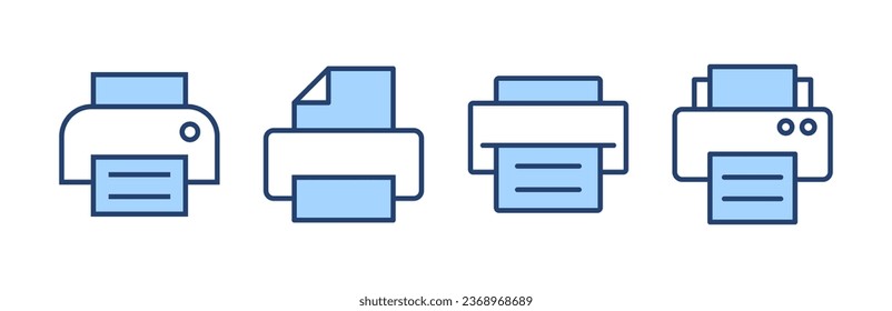 Print icon vector. printer sign and symbol