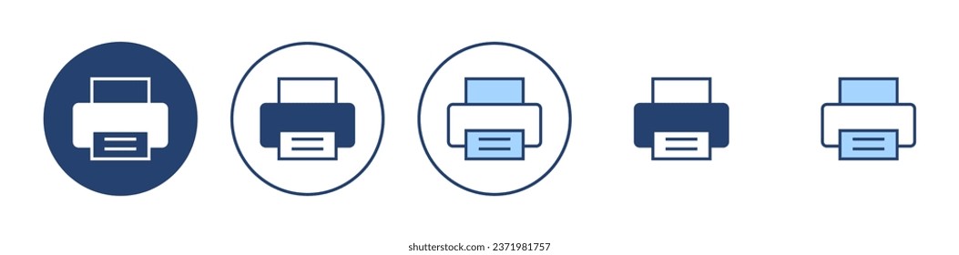 Print icon vector. printer sign and symbol