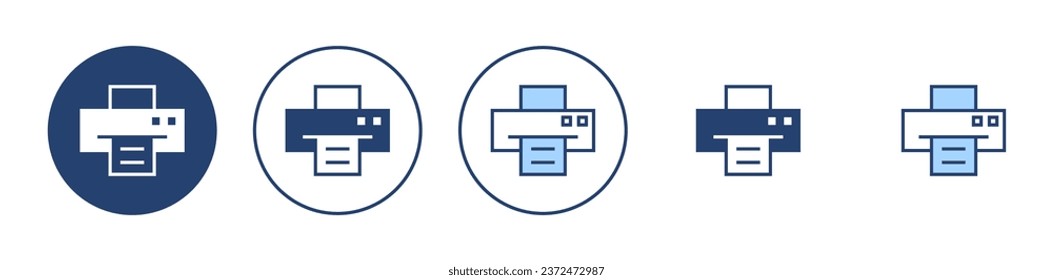 Print icon vector. printer sign and symbol