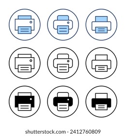 Print icon vector. printer sign and symbol