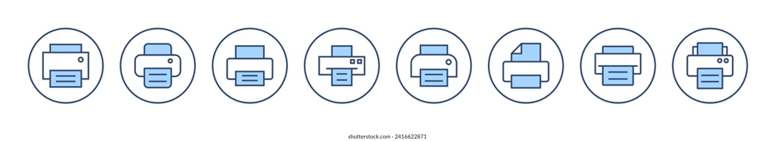 Print icon vector. printer sign and symbol