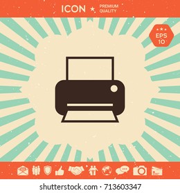 Print icon for web