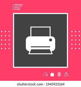 Print icon for web, elements for your design