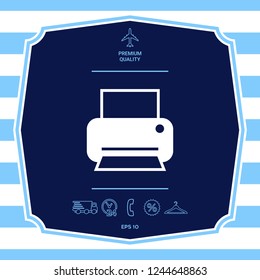 Print icon for web. Graphic elements for your design