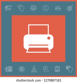 Print icon for web. Graphic elements for your design