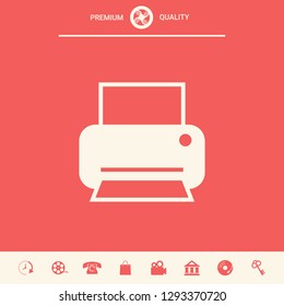 Print icon for web. Graphic elements for your design