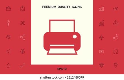 Print icon for web. Graphic elements for your design