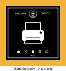 Print icon for web. Graphic elements for your design