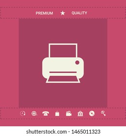 Print icon for web. Graphic elements for your design