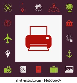 Print icon for web. Graphic elements for your design
