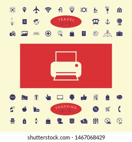 Print icon for web. Graphic elements for your design