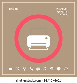 Print icon for web. Graphic elements for your design