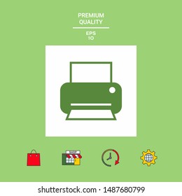 Print icon for web. Graphic elements for your design