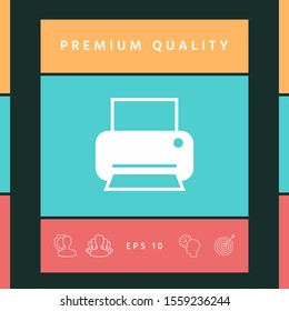 Print icon for web. Graphic elements for your design