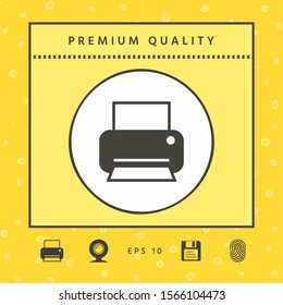 Print icon for web. Graphic elements for your design