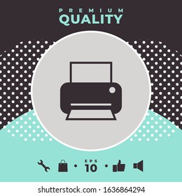 Print icon for web. Graphic elements for your design