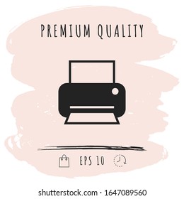 Print icon for web. Graphic elements for your design