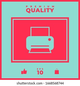 Print icon for web. Graphic elements for your design