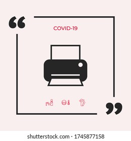 Print icon for web. Graphic elements for your design