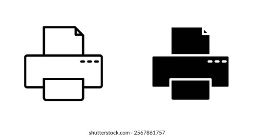 Print icons collection in Filled flat and thin line style.