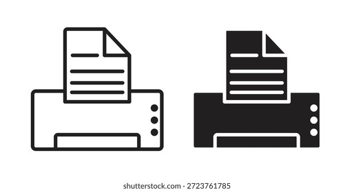 Imprimir iconos en líneas finas, líneas y trazos rellenos