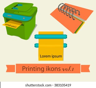 Print icons set 1