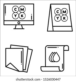 Print icons set elegant series. Vector illustration.