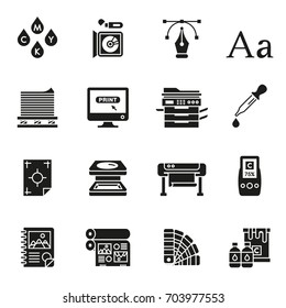 Print icons set elegant series. 