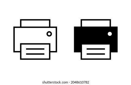 Print icons set. printer sign and symbol