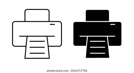 Print icons set for website design