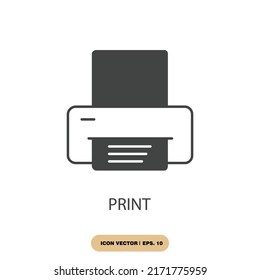 print icons  symbol vector elements for infographic web