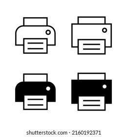 Print icons vector. printer sign and symbol