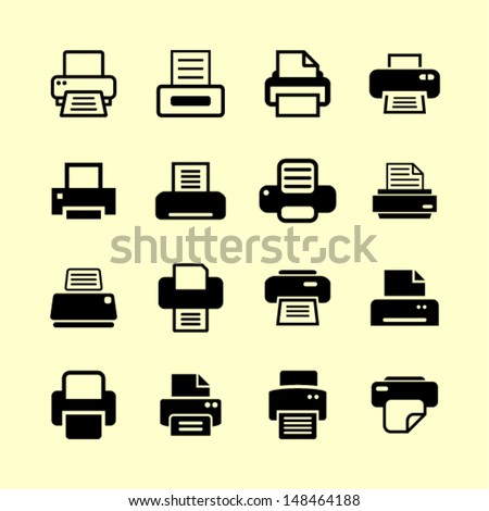 Print icons for website [[stock_photo]] © 
