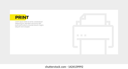 PRINT AND ILLUSTRATION ICON CONCEPT