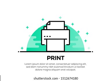 PRINT AND ILLUSTRATION ICON CONCEPT