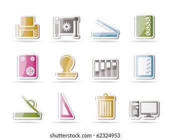 Print industry Icons - Vector icon set