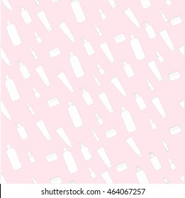 print of jars for cosmetics. 's Skin Care. cream. lotion. balm.