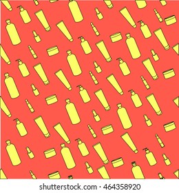 print of jars for cosmetics. 's Skin Care. cream. lotion. balm.