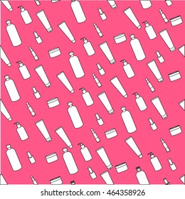 print of jars for cosmetics. 's Skin Care. cream. lotion. balm.